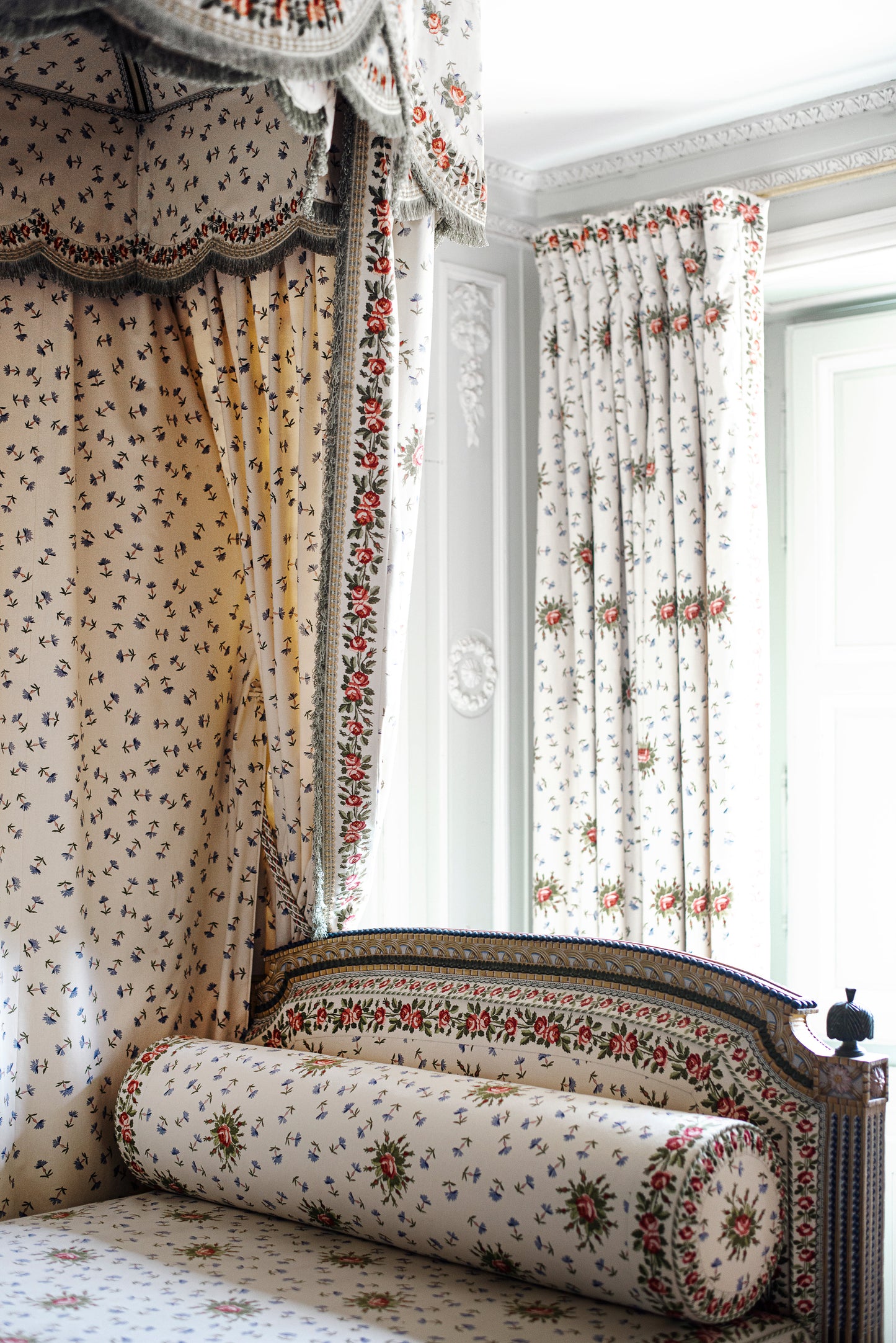 Floral Bed Frame with Mattress