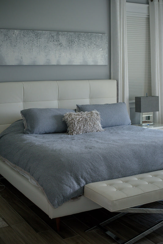 White Bed Frame with Matress